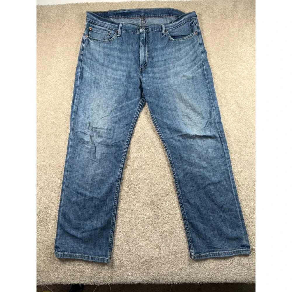 Levi's 514 Jeans Mens 40x30 Blue Denim 5 Pockets‎ Straight Leg Mid Rise Outdoor